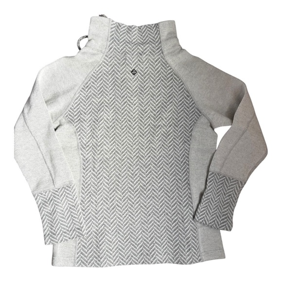 Prana The Lucia Wool Women's Natural Cream Sweater Button Accents Size M - Picture 6 of 12